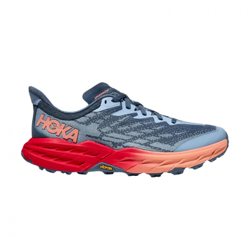 Baskets Femme Hoka Speedgoat 5 Gris Rouge 