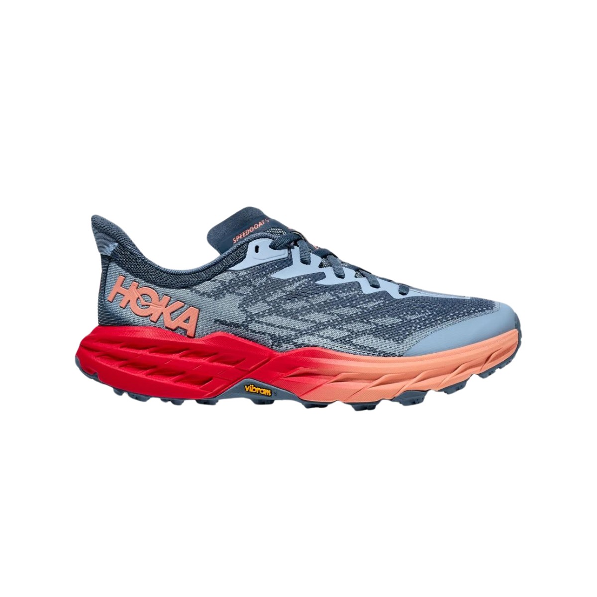 Aktion Schuhe günstig Kaufen-Hoka Speedgoat 5 Grau Rot SS24 Damenschuhe, Größe EU 37 1/3. Hoka Speedgoat 5 Grau Rot SS24 Damenschuhe, Größe EU 37 1/3 <![CDATA[Hoka Speedgoat 5 Schuhe Entdecken Sie den erneuerten Hoka Speedgoat 5 : leicht, mit verbesserter Traktion