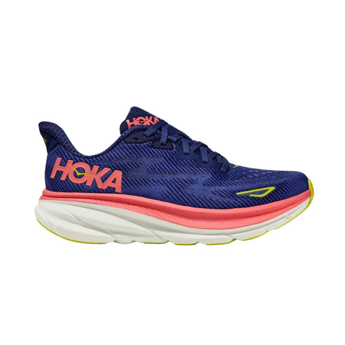 Zapatillas Hoka Clifton 9 Azul Coral SS24 Mujer