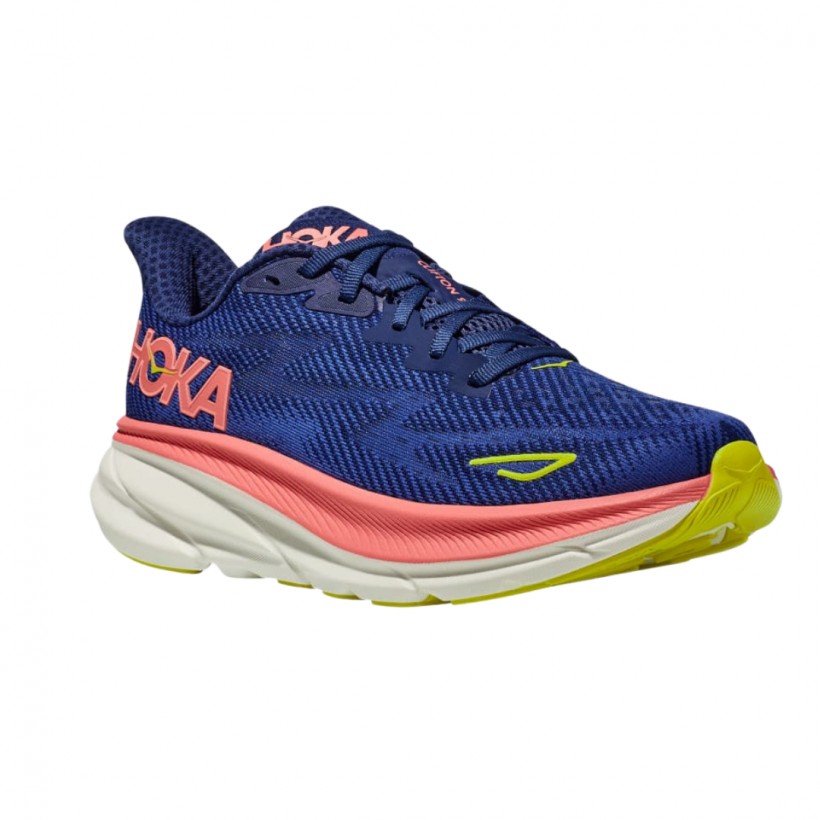 Zapatillas Hoka Clifton 9 Azul Coral  Mujer