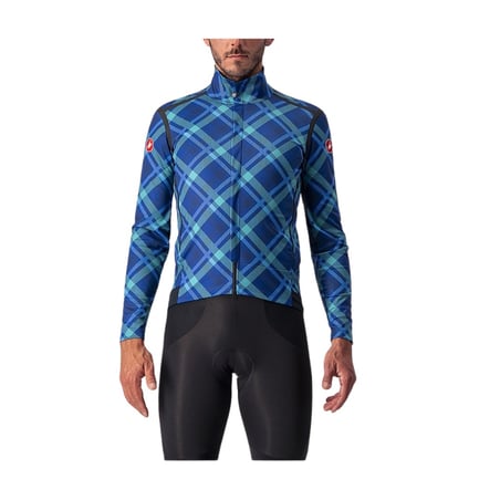 Castelli Perfetto Ros Karierte Blaue Jacke