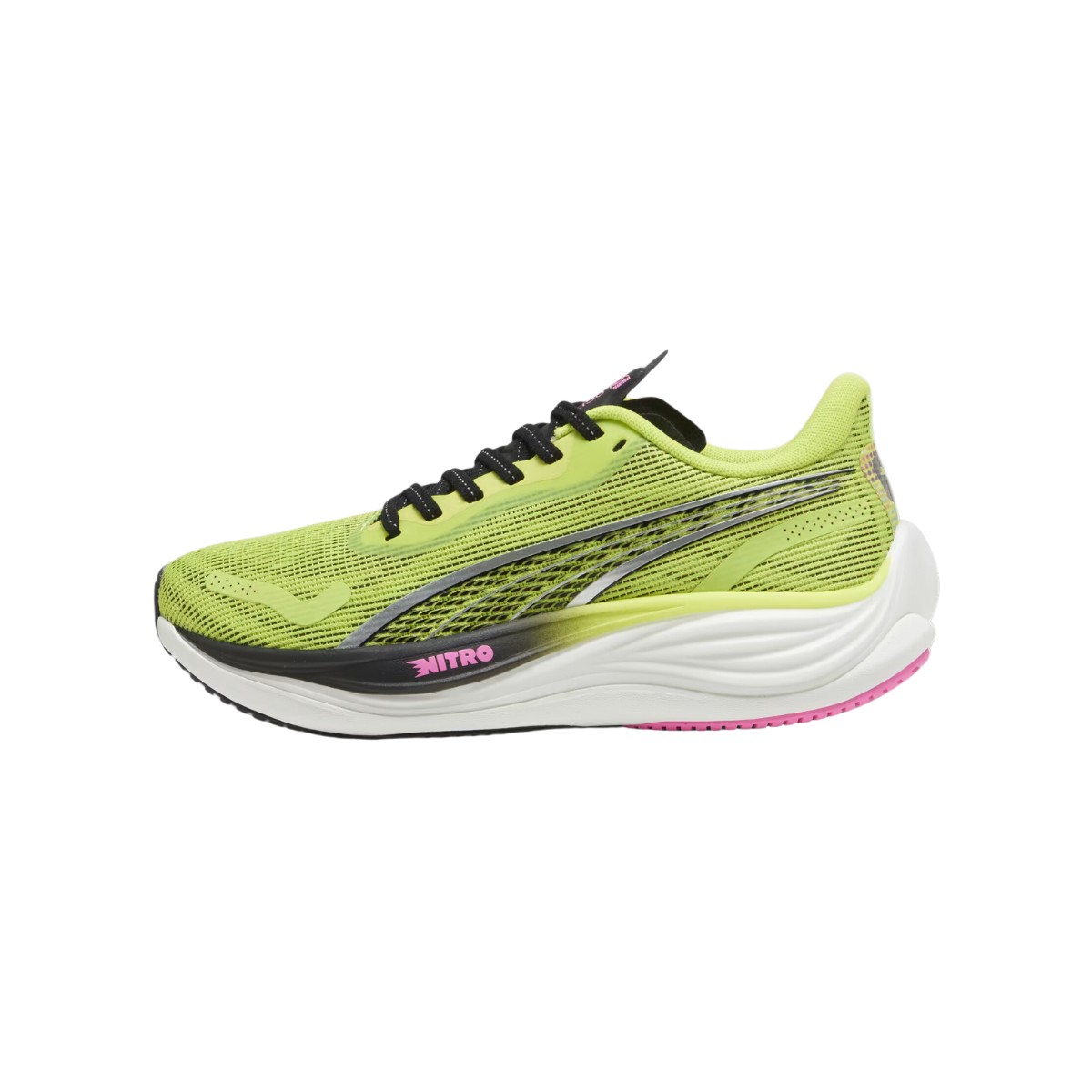 Chaussures de Running Puma Velocity Nitro 3 Jaune Noir SS24 pour Femme