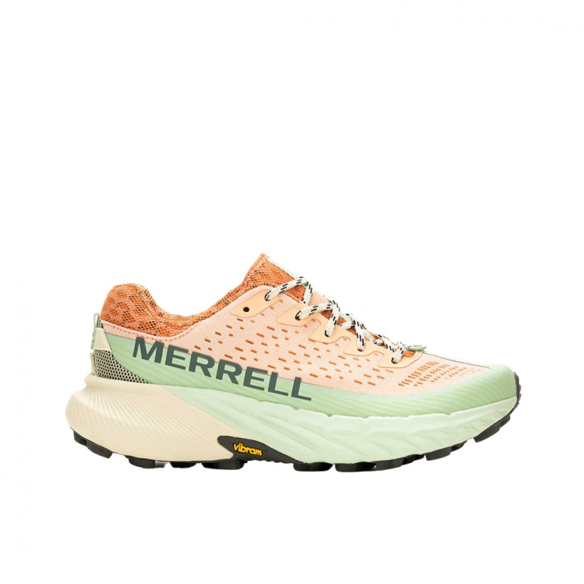 Sapatos femininos Merrell Agility Peak 5 verde laranja SS24