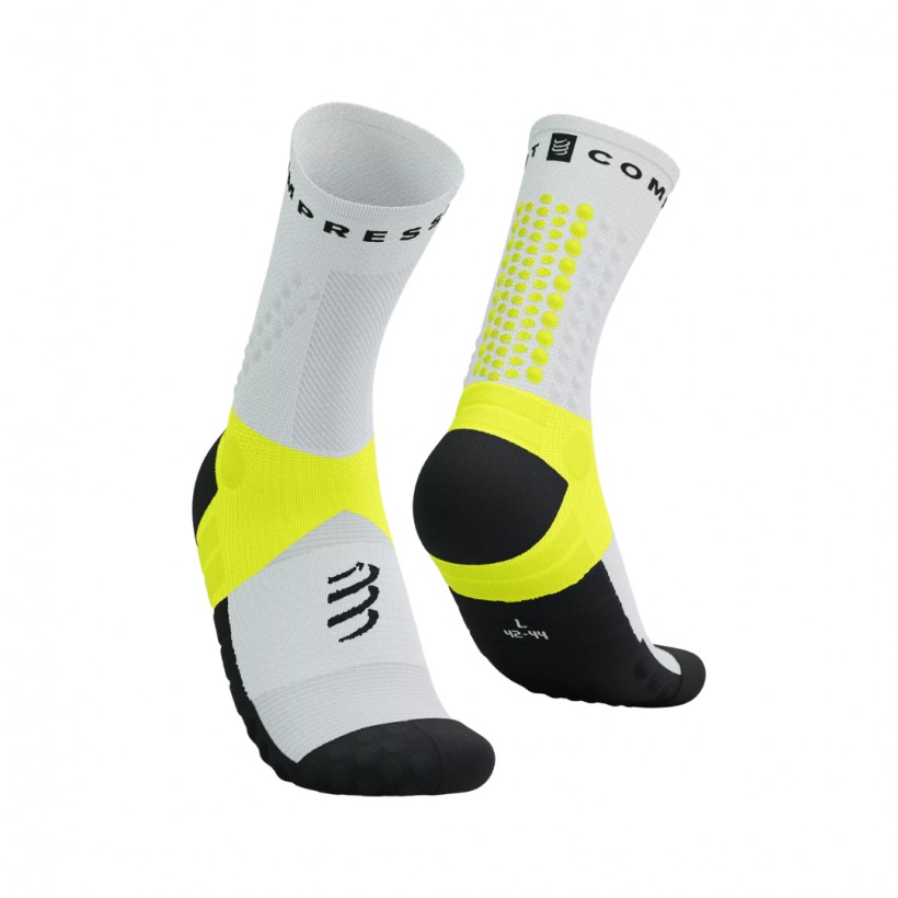 Compressport Ultra Trail Socks V2.0 White Yellow