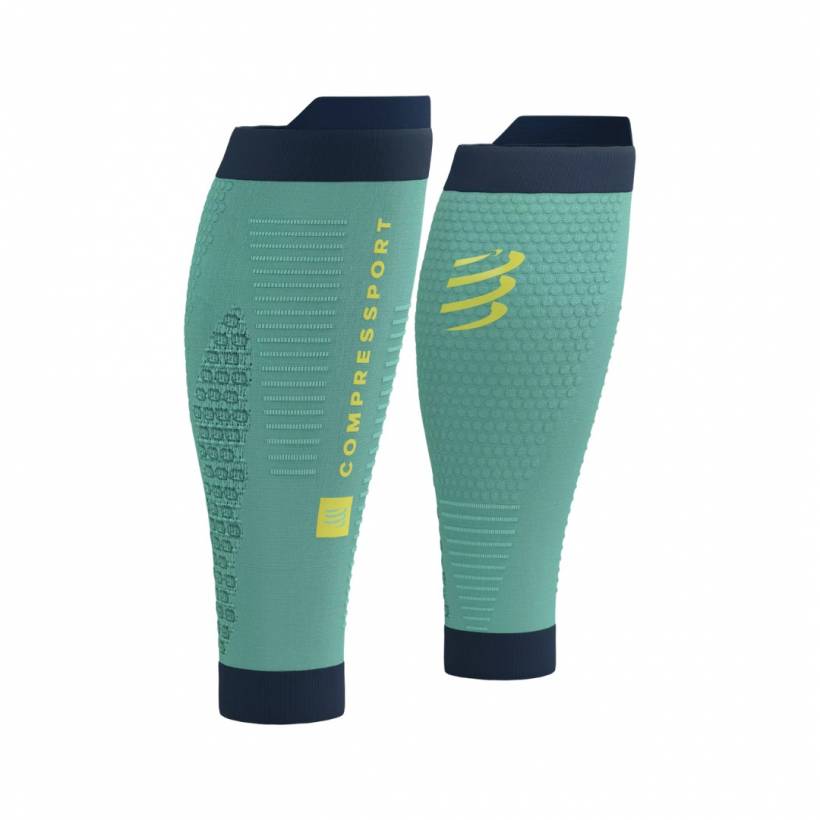 Compressport R2 3.0 Kompressionsstrümpfe Grün Schwarz