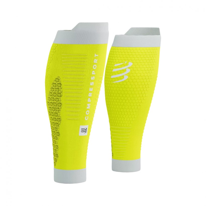 Meias Compressport R2 3.0 amarelo branco