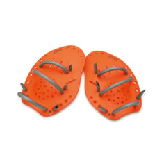 Orangefarbene Matrix Zoggs Handpaddel