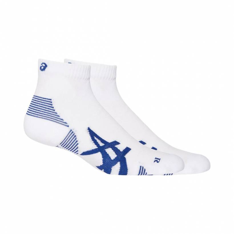 Asics 2PPK Cushion Run Sokken Wit Blauw