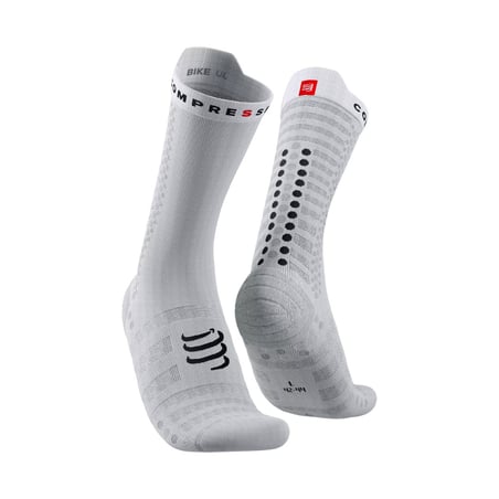 Chaussettes Compressport Pro v4.0 Ultralight Bike Blanc Noir