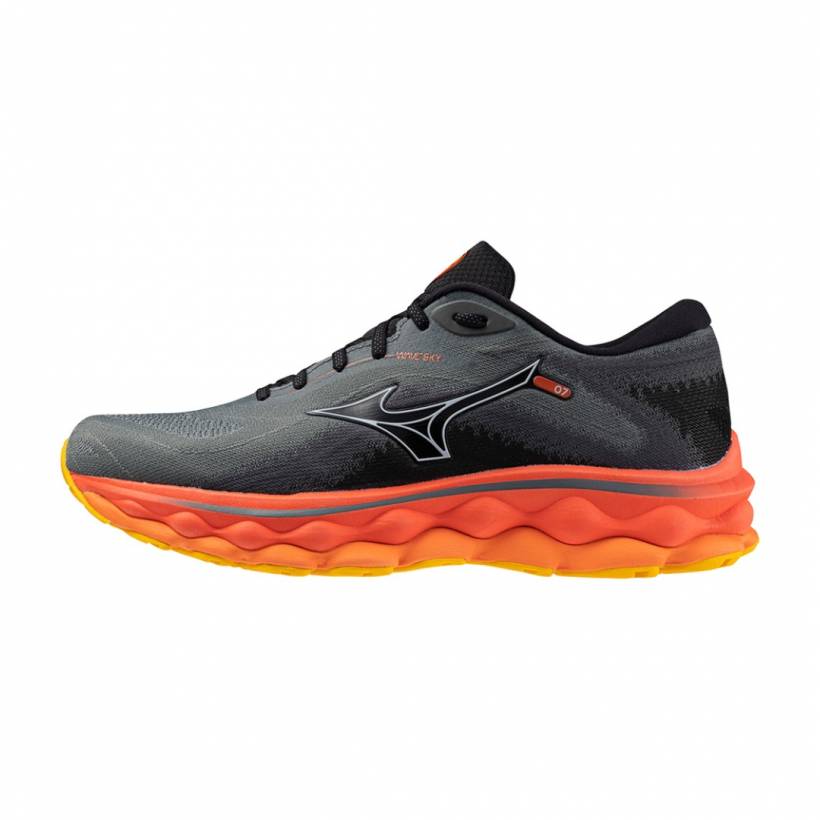 Scarpe Mizuno Wave Sky 7 Nero Arancio 