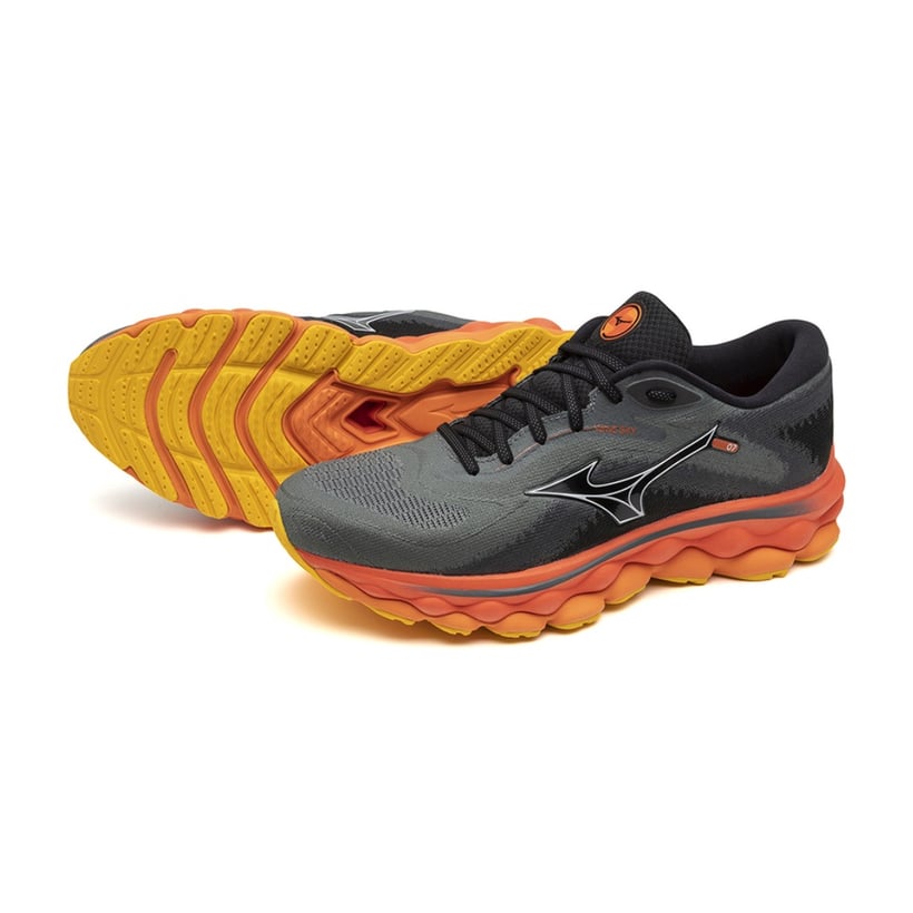 Mizuno Wave Sky 7 Black Orange  Sneakers