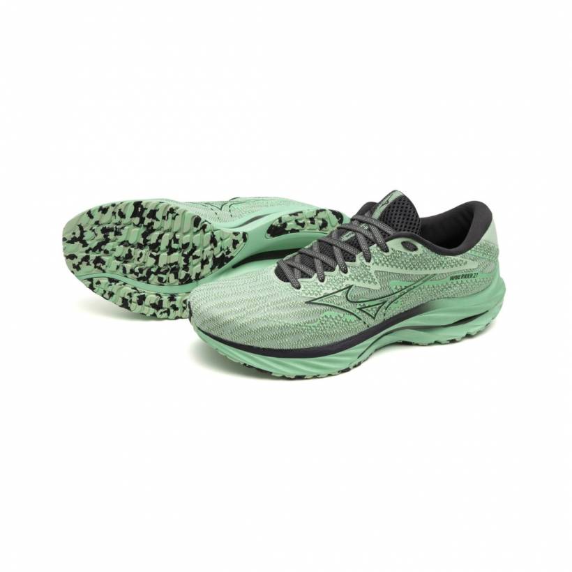 Mizuno Wave Rider 27 Green Black  Shoes