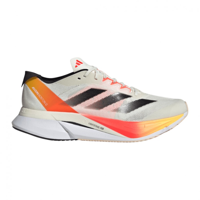 Adidas Adizero Boston 12 M Weiß Orange SS24 Turnschuhe