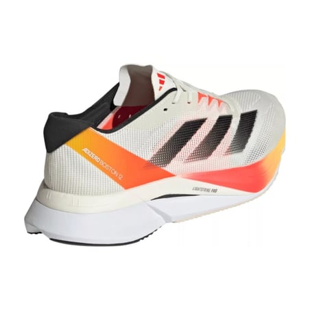 Chaussures Adidas Adizero Boston 12 M Blanc Orange 