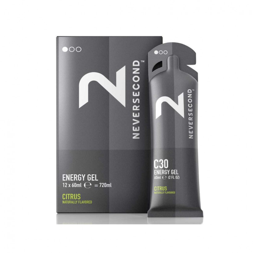 Neversecond C30 Citrus Energy Gel Box of 12 Units