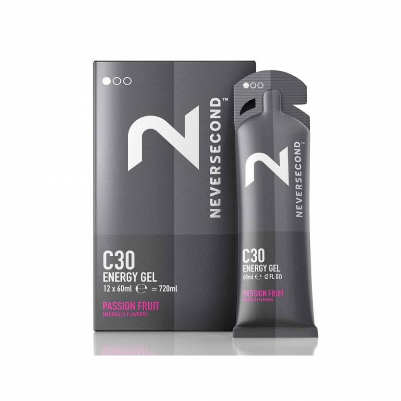 Neversecond C30 Passievrucht Energiegel Doos 12 Stuks