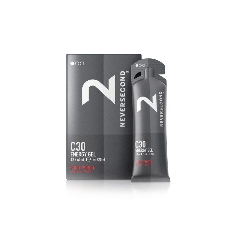 Energiegel Neversecond C30 Fruit Punch Box mit 12 Einheiten