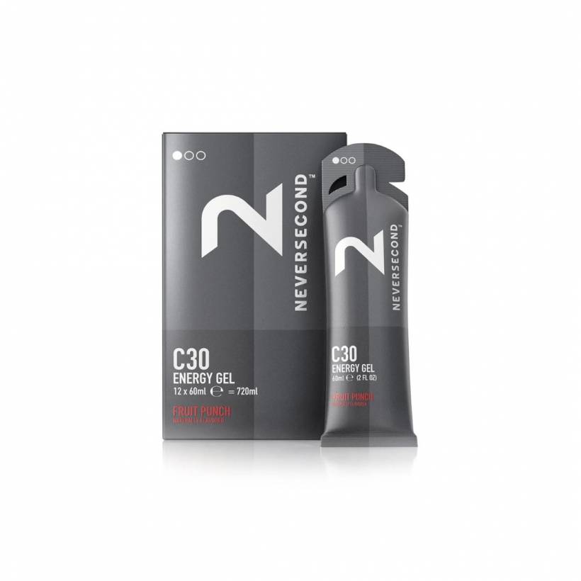 Gel Energético Neversecond C30 Fruit Punch Caixa com 12 Unidades