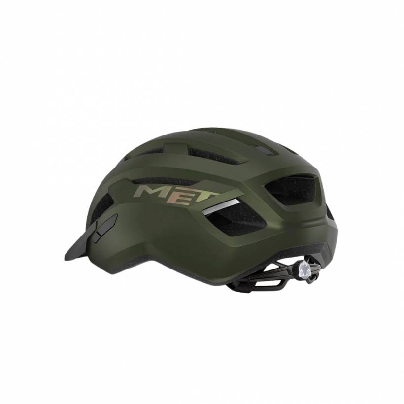 Matte Iridescent Green Met Allroad Helmet