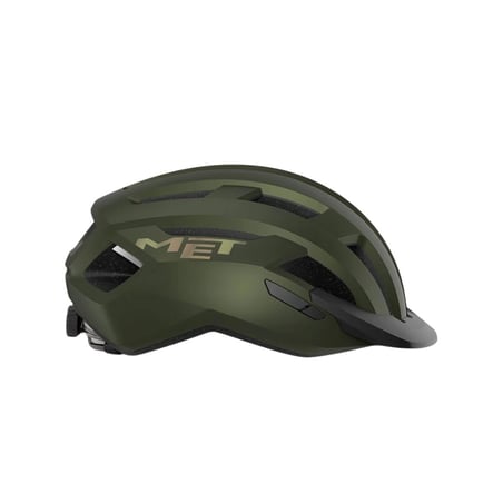 Casco Met Allroad Verde Iridiscente Mate