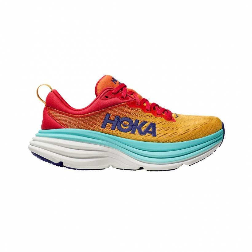 Scarpe Hoka Bondi 8 Arancione Blu 