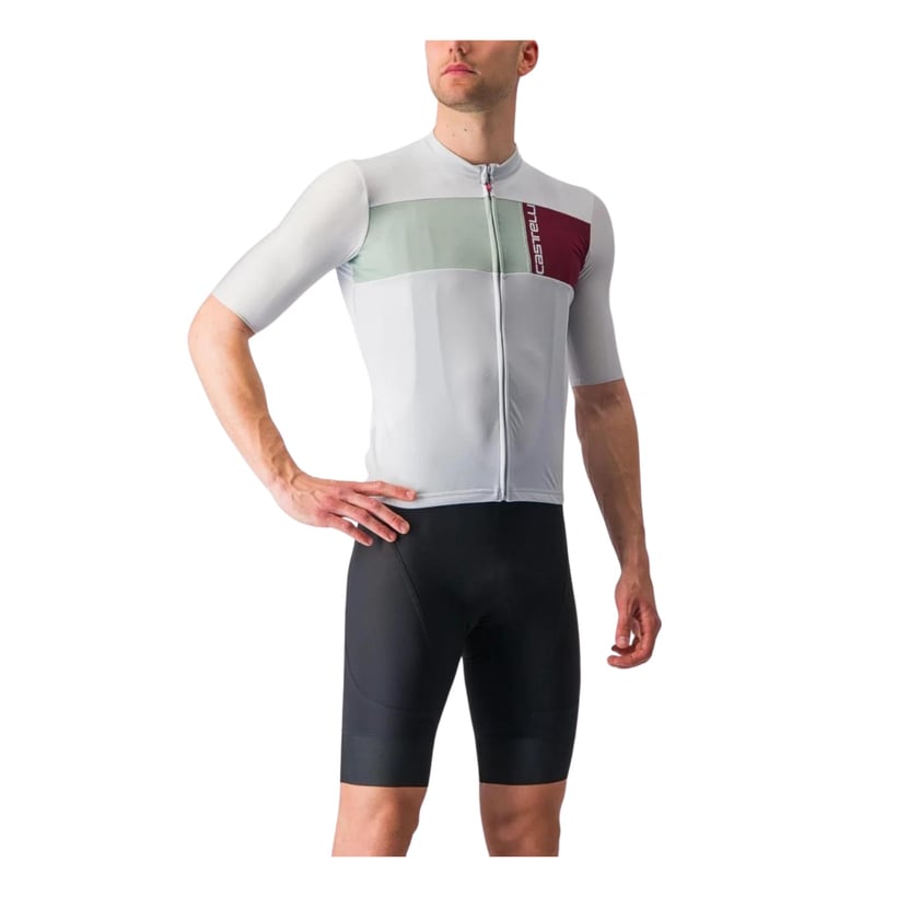Maillot Castelli Prologo 7 Biało-Czerwona