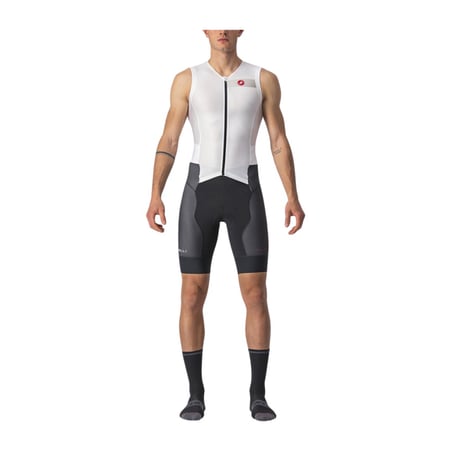 Castelli Free Sanremo 2 Sleeveless Tri Suit White Black