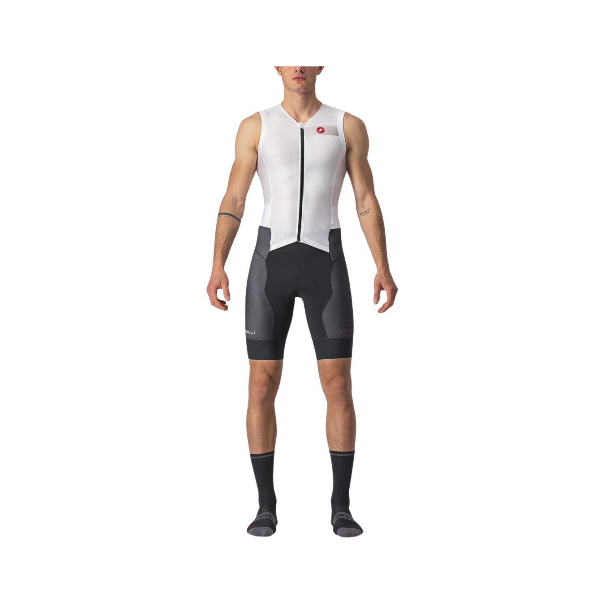 zu O günstig Kaufen-Castelli Free Sanremo 2 Ärmelloser Triathlonanzug Weiß Schwarz, Größe L. Castelli Free Sanremo 2 Ärmelloser Triathlonanzug Weiß Schwarz, Größe L <![CDATA[Castelli Integral Free Sanremo 2 Ärmelloser Trisuit
 Ent