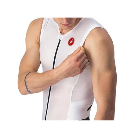 Triatlo Castelli Free Sanremo 2 Sem Mangas Branco Preto