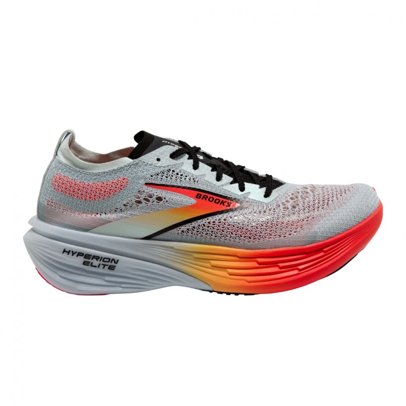 Brooks Hyperion Elite 4 Grey Orange Unisex Sneakers SS24