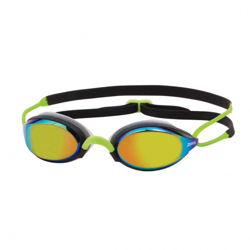 Zoggs Fusion Air Titanium Black Yellow Swimming Goggles