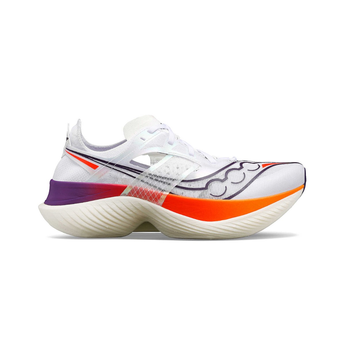 Baskets Saucony Endorphin Elite Blanc Violet SS24