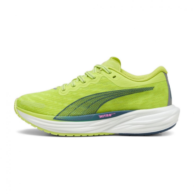 Baskets Puma Deviate Nitro 2 Vert Bleu  Femme