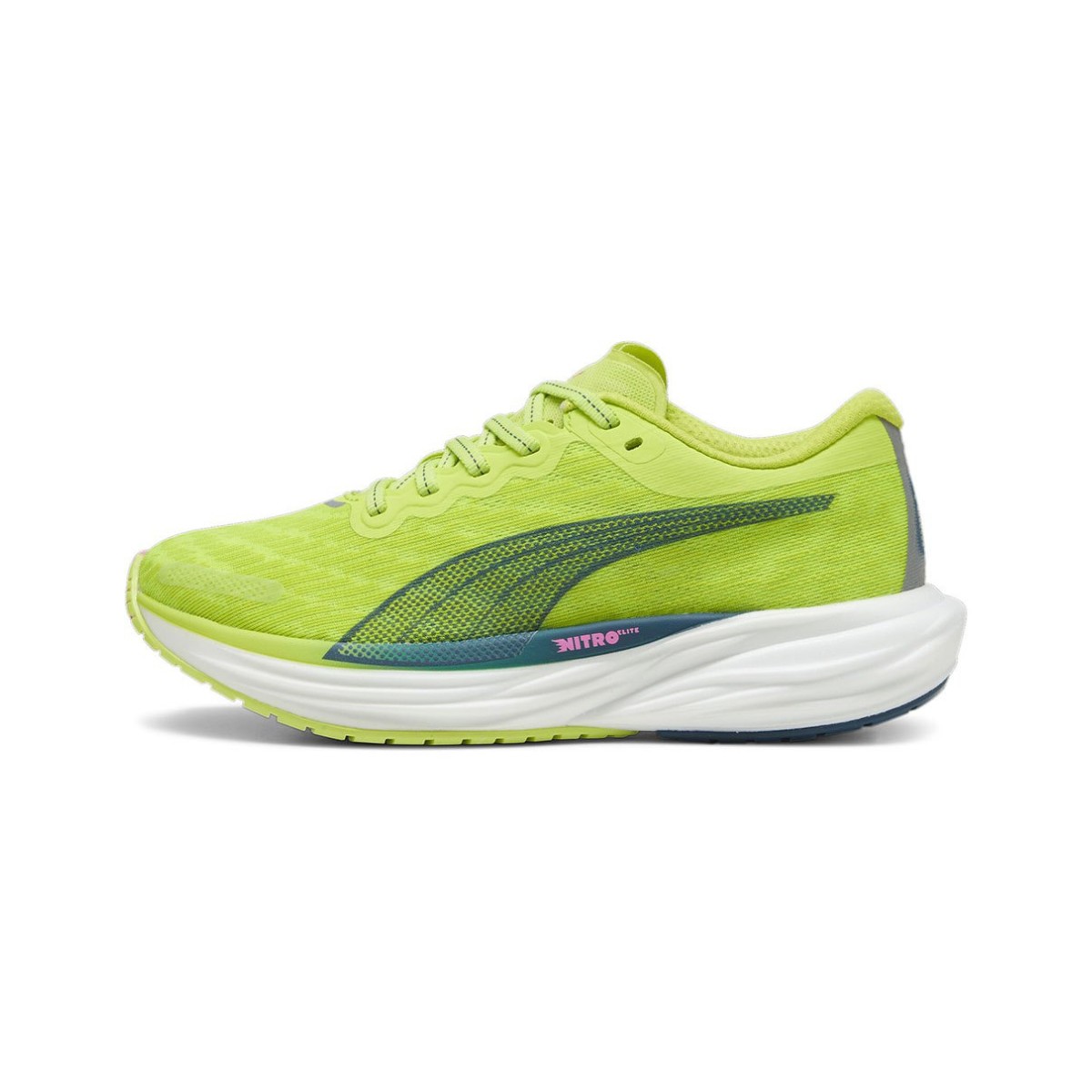 Zapatillas Puma Deviate Nitro 2 Verde Azul SS24 Mujer