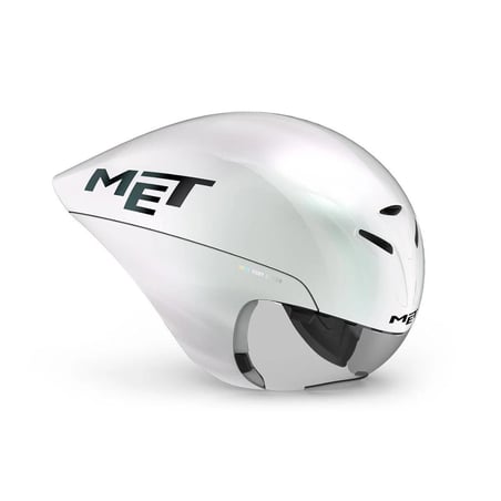 Met Drone Wide Body Helm Iriserend Wit