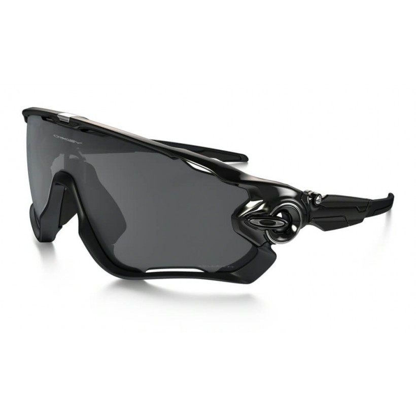 Oakley Jawbreaker Cycling Glasses Glossy Black Lens Black Iridium Polarized