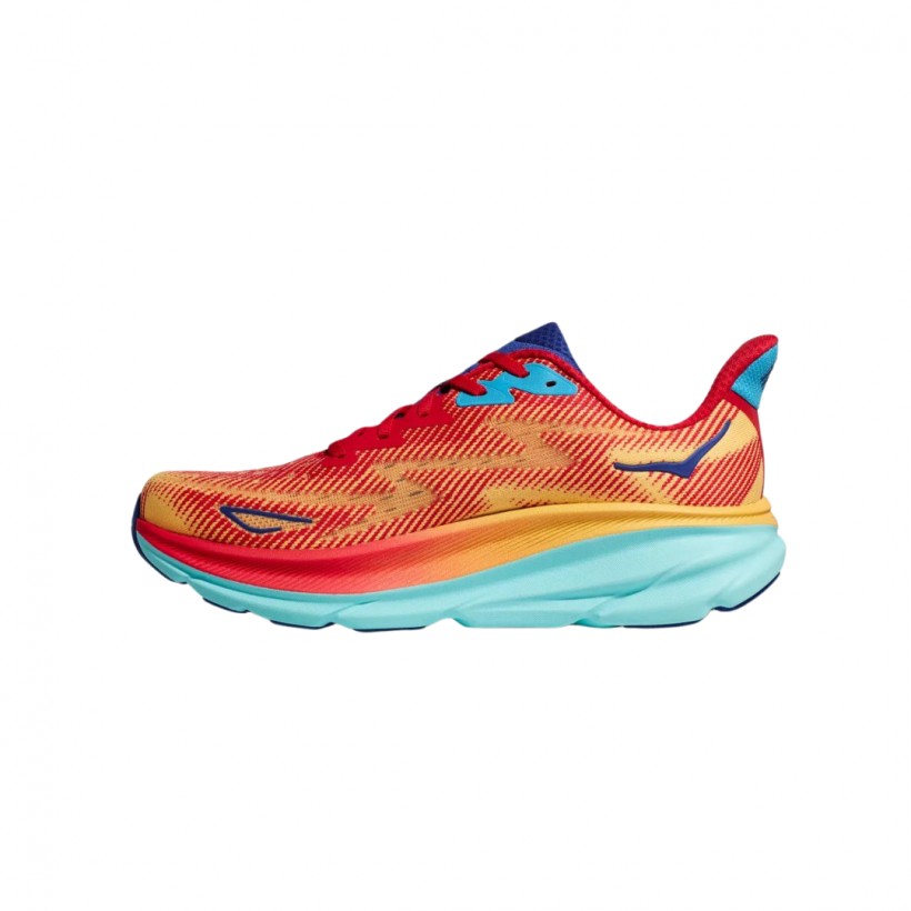 Zapatillas Hoka Clifton 9 Naranja Azul  Mujer