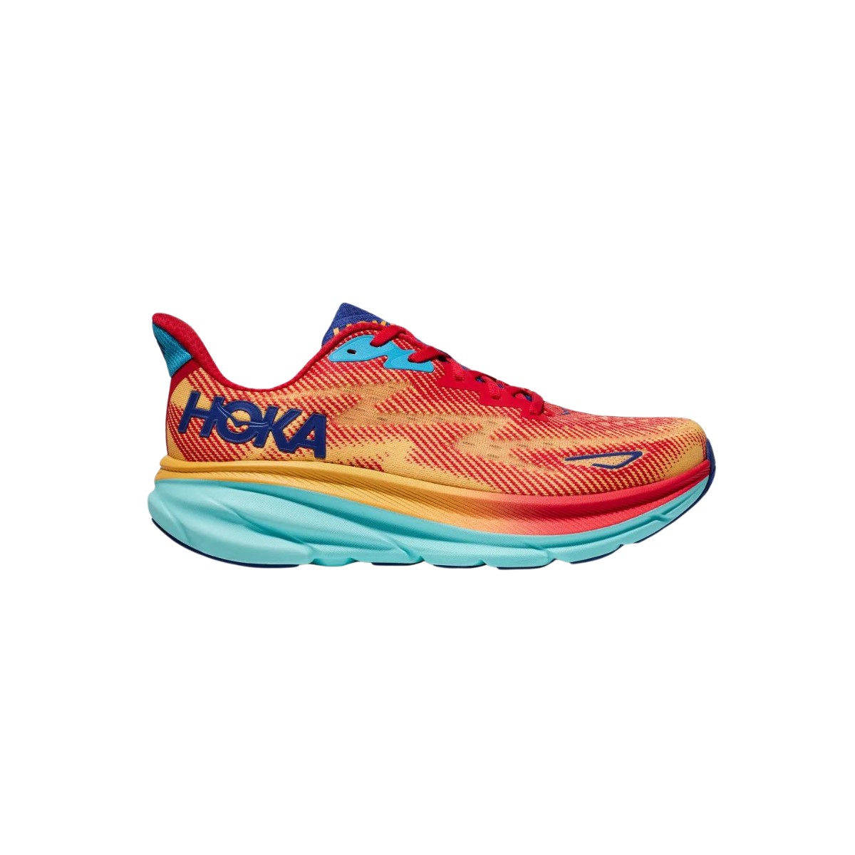 Zapatillas Hoka Clifton 9 Naranja Azul SS24 Mujer