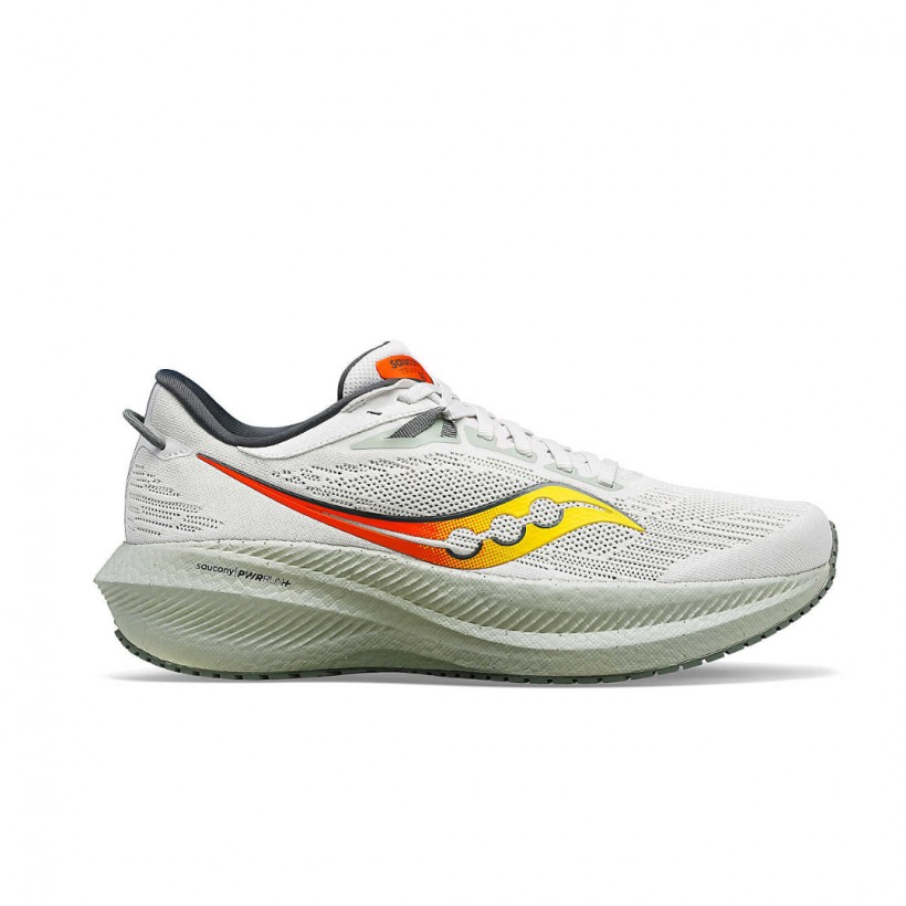 Saucony Triumph 21 White Yellow SS24 Sneakers