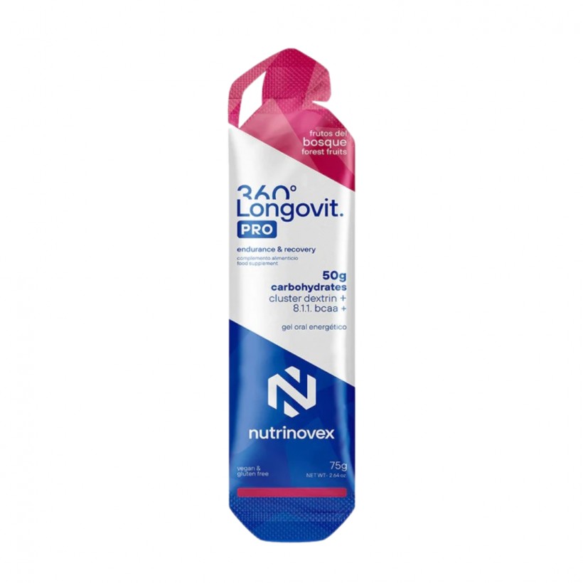 Gel Energético Nutrivex Longovit 360 50g CHO Sabor Frutos del bosque