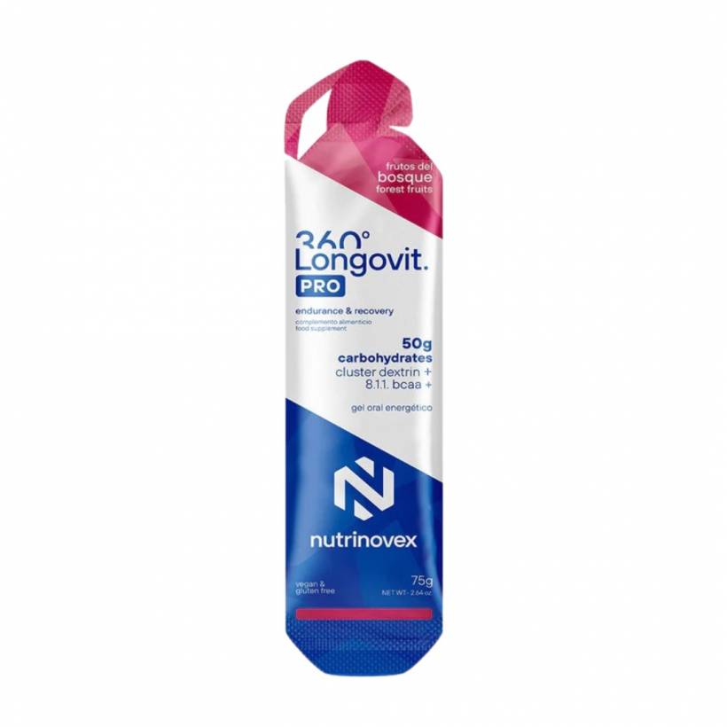 Nutrivex Longovit 360 Energiegel 50g CHO Bosvruchtensmaak
