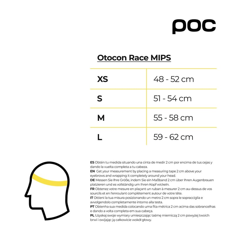 POC Otocon Race MIPS Helm Zwart Wit