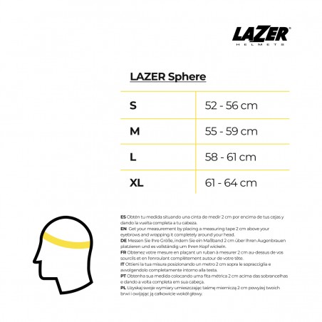 Helmet Lazer Sphere White Black