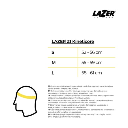 Casco Lazer Z1 KinetiCore Blanco Negro