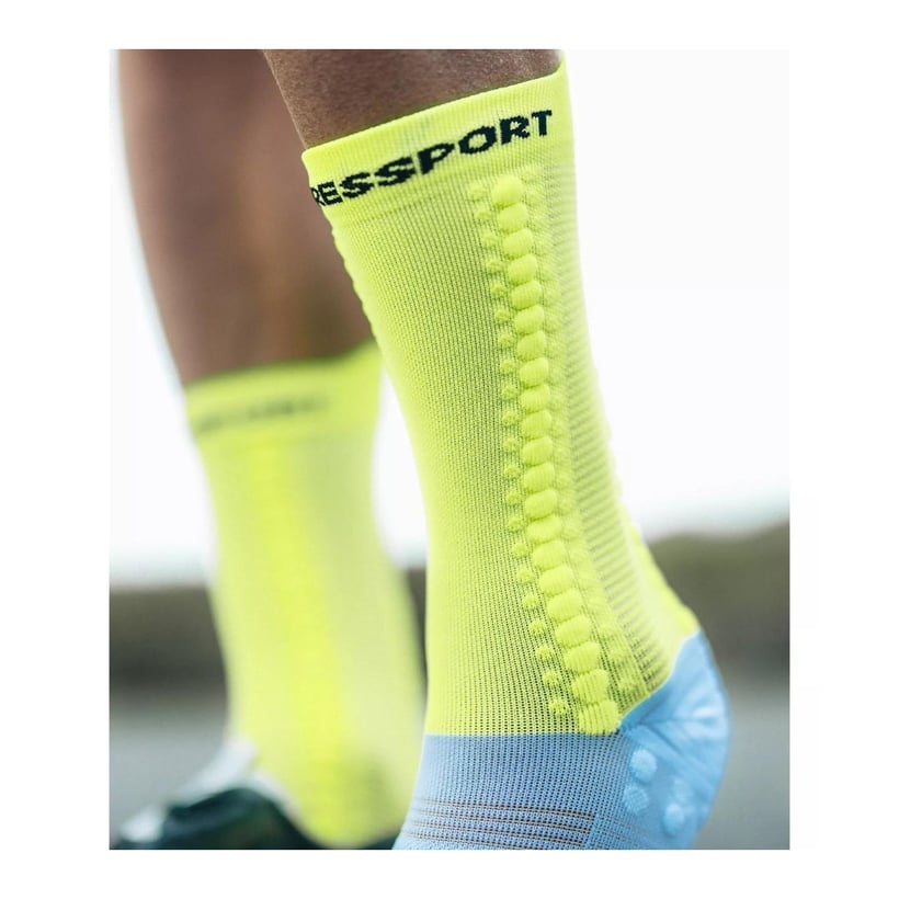 Socken Compressport Pro Racing v4.0 Gelb Weiß