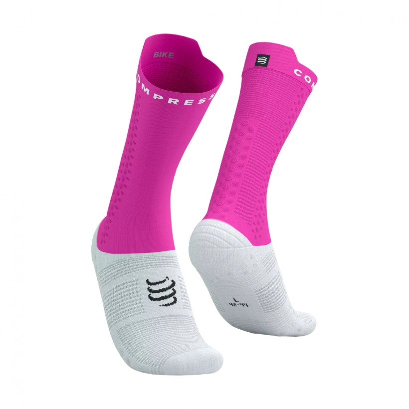 Socks Compressport Pro Racing v4.0 Pink White