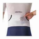 Trisuit Castelli Sanremo Ultra Speed Short Sleeve White Blue