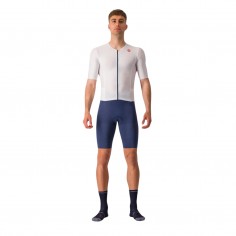 Trisuit Castelli Sanremo Ultra Speed Short Sleeve White Blue