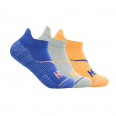 Hoka Pack 3 Invisible Socks Blue Orange White