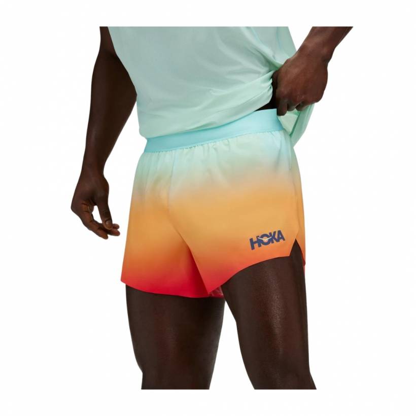 Pantalón Corto Hoka Race Day Split Rojo Naranja